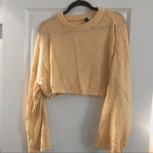 Cropped Bell Sleeve Sweater
